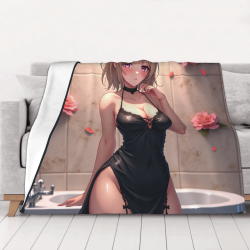 280g Flannel Fuzzy Blanket (Horizontal Style) Sexy Anime Pattern Blanket