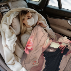280g Flannel Fuzzy Blanket (Horizontal Style) Sexy Anime Pattern Blanket
