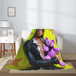 Drap en flanelle doux de 280 g (style vertical) avec motif exquis