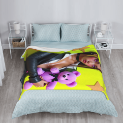 Drap en flanelle doux de 280 g (style vertical) avec motif exquis
