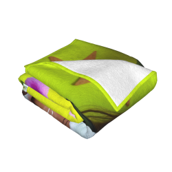 Drap en flanelle polar de 280 g (style horizontal) avec motif - Article de maison confortable et chaud
