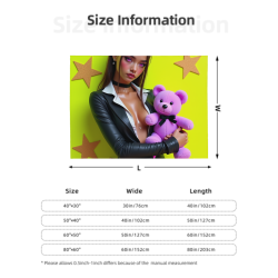 280g 무늬가 있는 플란넬 풀리스 담요 (가로 스타일) - 편안하고 따뜻한 가정용 제품