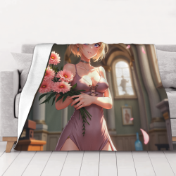 Couverture en flanelle de la Fille Rêveuse - Okomall