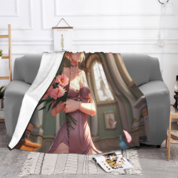Couverture en flanelle de la Fille Rêveuse - Okomall