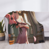 Couverture en flanelle de la Fille Rêveuse - Okomall
