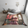 Träumende Mädchen Flanelldecke – Okomall