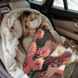 Träumende Mädchen Flanelldecke – Okomall
