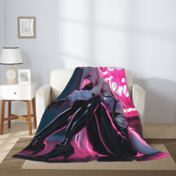 Coperta in velluto di flanella da 280 g (stile verticale) con motivo di anime