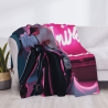 280g Flannel Fuzzy Blanket (Horizontal) with Anime Pattern - A Good Choice for Comfort