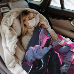 280g Flannel Fuzzy Blanket (Horizontal) with Anime Pattern - A Good Choice for Comfort