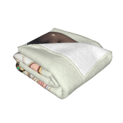 Couverture en flanelle douce de 280 g (avec motif d'elfes)
