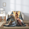 280g Flannel Fleece Blanket (Vertical Style) with Pattern
