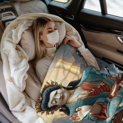 280g Vertical Flannel Blanket (with Exquisite Pattern)