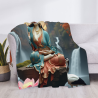 Zen Lotus Fleece Decke - Okomall