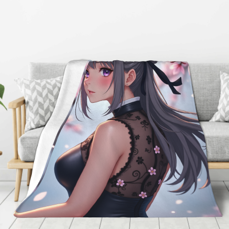 Manta de法兰绒 de chica anime - Okomall