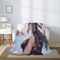 Manta de法兰绒 de chica anime - Okomall