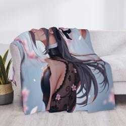 动漫周边毛毯 - 少女漫步