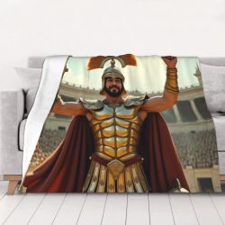 Couverture en flanelle de guerrier romain - Okomall