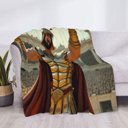 Couverture en flanelle de guerrier romain - Okomall