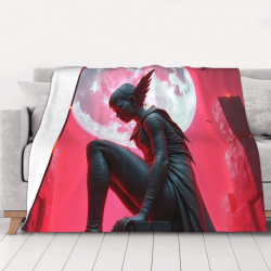 Coperta in flanella polar da 280 g (stile orizzontale) con motivo misterioso