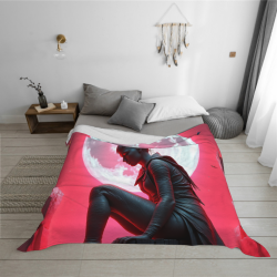 280 - g Flanell - Fleece - Decke (horizontales Design) mit mysteriösem Muster