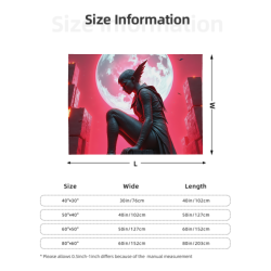 Coperta in flanella polar da 280 g (stile orizzontale) con motivo misterioso