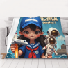 280g Flannel Fleece Blanket (Horizontal) with Cartoon Pattern, Comfortable and Beautiful