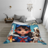 280g Flannel Fleece Blanket (Horizontal) with Cartoon Pattern, Comfortable and Beautiful