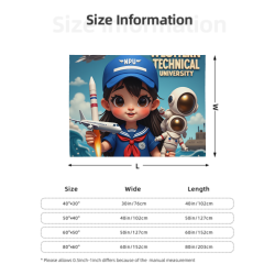 280g Flannel Fleece Blanket (Horizontal) with Cartoon Pattern, Comfortable and Beautiful