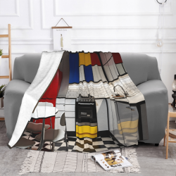 Drap en flanelle de 280g (Horizontal) avec motif de cuisine