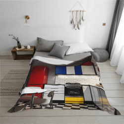 Drap en flanelle de 280g (Horizontal) avec motif de cuisine