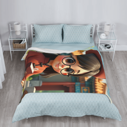 280g Flannel Fuzzy Blanket (Vertical Style) with Beautiful Pattern