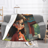 Drap en flanelle de 280g (style horizontal) avec impression de fille de style chinois