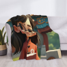 Drap en flanelle de 280g (style horizontal) avec impression de fille de style chinois