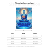 280g Flanelle Blanket (Style Vertical) - Motif bleu du Bouddha