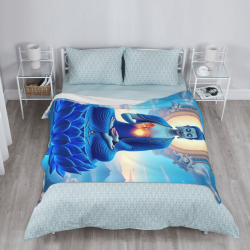 280g Flanelle Blanket (Style Vertical) - Motif bleu du Bouddha