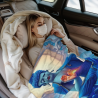 280g Flannel Blanket (Vertical Style) - Blue Buddha Pattern