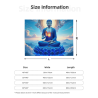 Decke aus Fleece 280 g (horizontal) mit Buddha-Muster - Bequemes und warmes Heimtextil