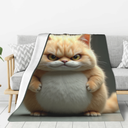 Manta de flanela de 280g (Estilo vertical) impresa con el patrón de Garfield