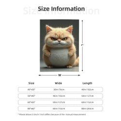 280g フラネルブランケット（縦型） ガーフィールド柄印刷