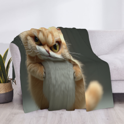 Couverture en flanelle de 280g (horizontale) avec motif Garfield