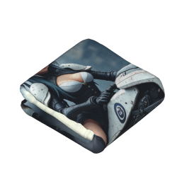 Cyberpunk Mädchen Flanelldecke - Okomall
