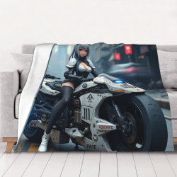280g Flanell-Fuzzy-Decke – Anime-Muster Horizontal-Decke