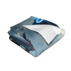 Drap en flanelle doux de 280g - Drap horizontal avec motif d'anime