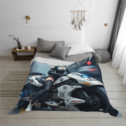 Drap en flanelle doux de 280g - Drap horizontal avec motif d'anime