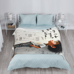 Manta de flanela impresa vertical de 280g, cálida, cómoda e interesante