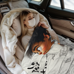 Drap en flanelle imprimé vertical de 280g, chaud, confortable et intéressant