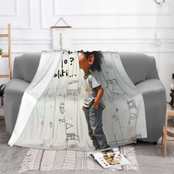 Couverture en flanelle douce de 280g (horizontale) avec motif - Articles agréables pour la maison