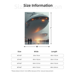 280g法蘭絨毛毯（豎款）-星際飛船圖案