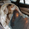 280g Flanell-Fleece-Decke (vertikaler Stil) - Raumschiffmuster